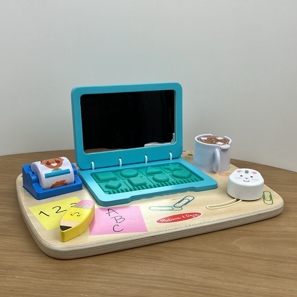 Melissa & Doug Wooden Work & Play Desktop Activity Board